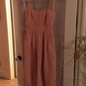 Peach garden party dress